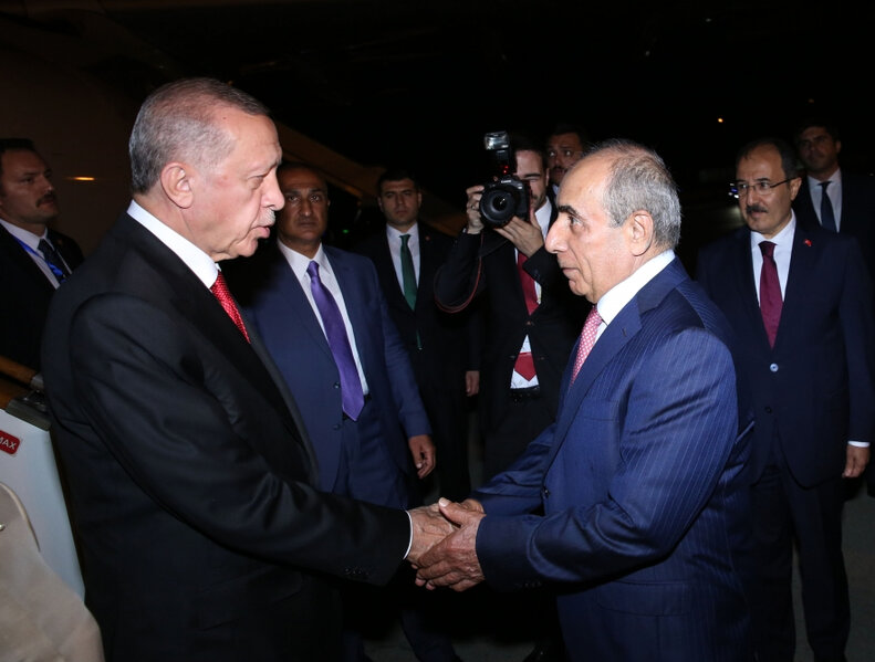Ərdoğan Azərbaycana dövlət səfərinə gəlib - FOTO