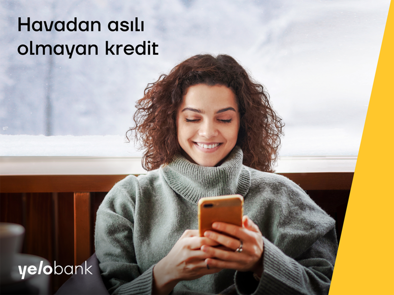 Evdən çıxmadan kredit almağın yolu Yelo Bank-da