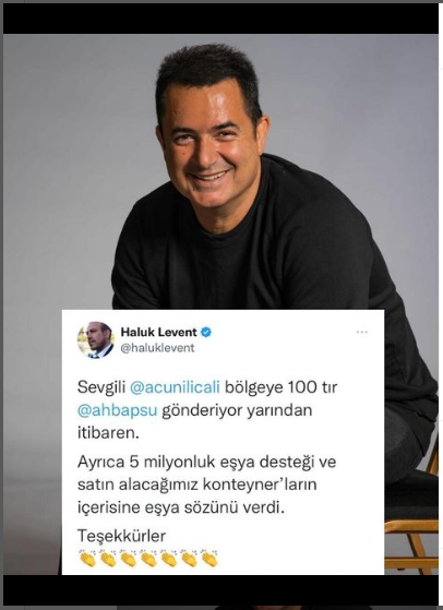 Acundan zəlzələdə zərər çəkənlərə 100 TIR su və 5 milyonluq yardım - FOTO