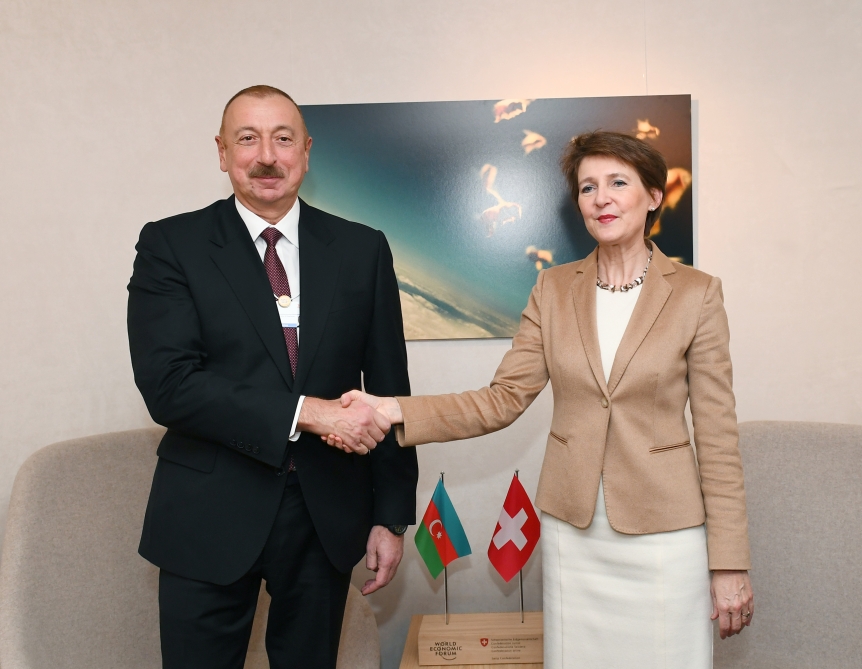 İlham Əliyev İsveçrə Prezidenti ilə görüşüb - YENİLƏNİB + FOTO