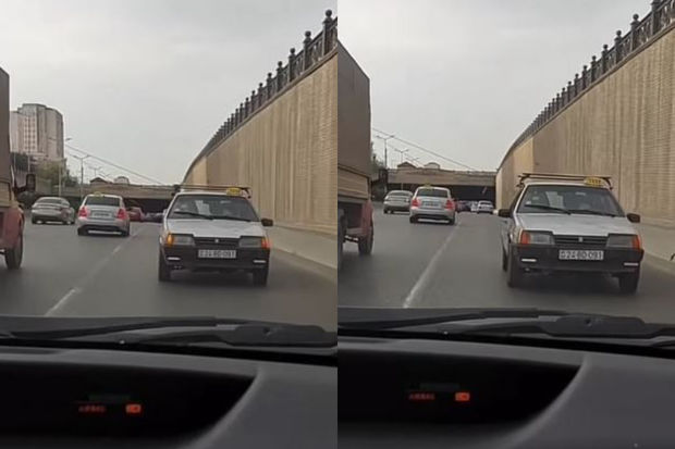 Bakıda avtomobili tərsinə sürən şəxs cəzalandırıldı