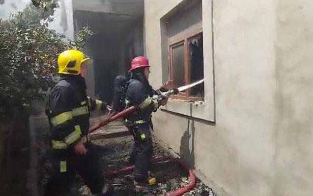 Bakıda fərdi yaşayış evində yanğın oldu - FOTO