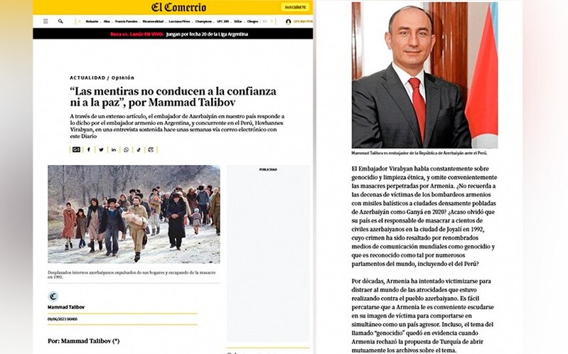 Peru mətbuatında erməni yalanları ifşa edilib