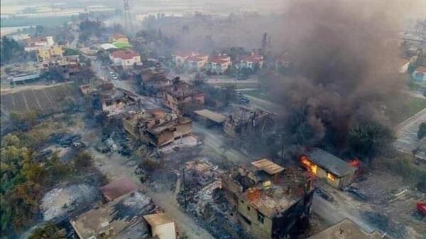 Muğlada meşə yanğını: əraziyə helikopter və təyyarələr cəlb olundu