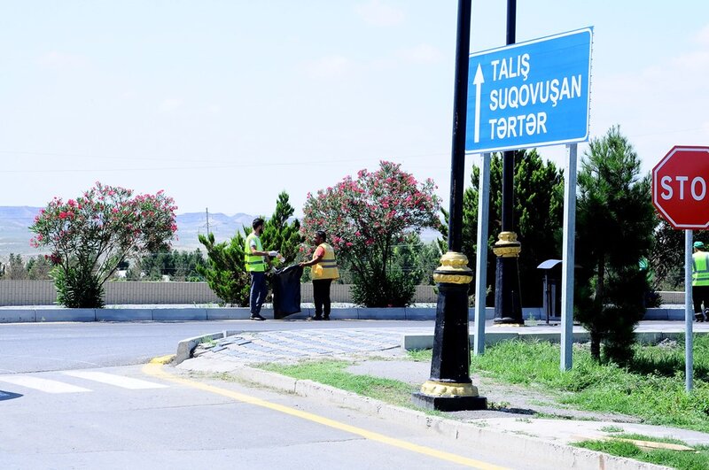 Naftalanda təmizlik aksiyası keçirildi - FOTOLAR