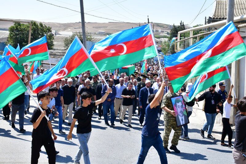 I Qarabağ Müharibəsi şəhidi Gülverdi Hüseynov Abşeron rayonunda dəfn edildi - Fotolar