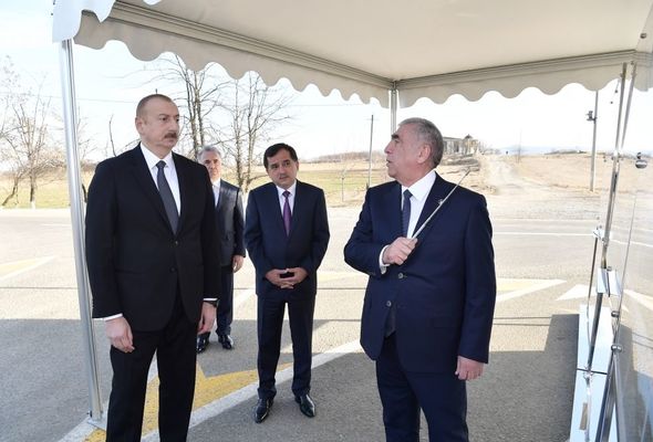 Prezident İlham Əliyev Daş Salahlı-Ürkməzli-Dəmirçilər avtomobil yolunun açılışında - FOTO