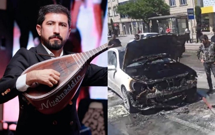 Aşığın maşını yanıb külə döndü