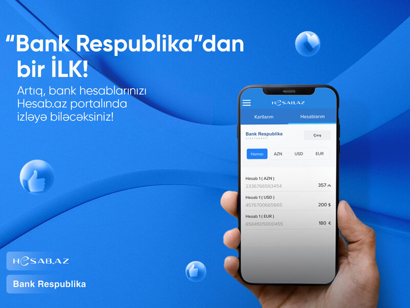 Bank Respublika və Hesab.az fintex sahəsində bir ilkə imza atdılar