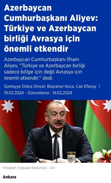 İlham Əliyevin Türkiyəyə səfəri qardaş ölkə mediasında geniş işıqlandırılıb