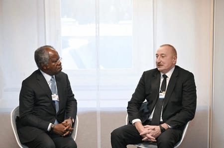 İlham Əliyev Davosda 'BlackRock' və 'Global Infrastructure Partners'in rəsmiləri ilə görüşüb - FOTOLAR