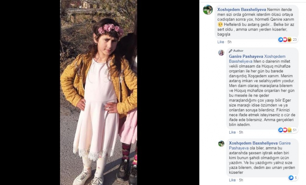 Xoşqədəmlə Qənirə Paşayeva Nərminə görə mübahisə etdilər