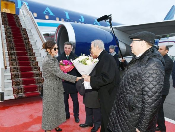 Mehriban Əliyeva Rusiyaya rəsmi səfər edib - FOTO