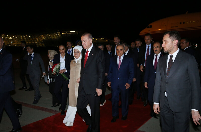 Ərdoğan Azərbaycana dövlət səfərinə gəlib - FOTO