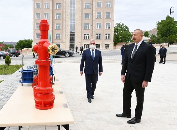 İlham Əliyev Ordubadın su təchizatı layihəsinin açılışında iştirak edib - YENİLƏNİB+FOTO