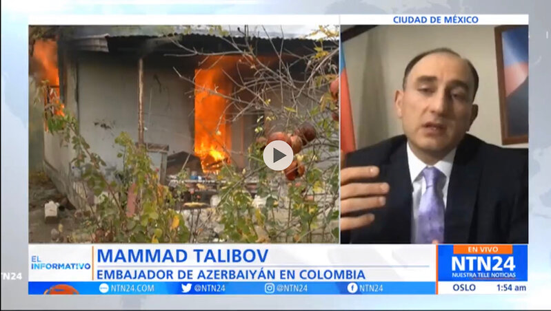 Kolumbiya televiziyasında Qarabağla bağlı bəyanata dair reportaj - FOTO