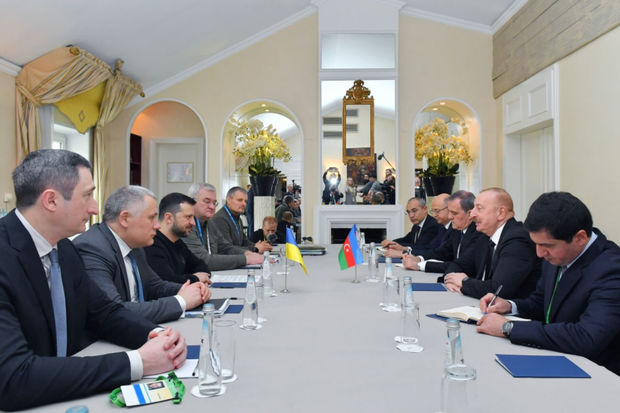 Münhendə İlham Əliyev ilə Volodimir Zelenskinin görüşü oldu