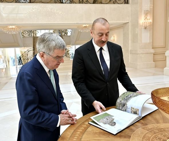 İlham Əliyev Beynəlxalq Olimpiya Komitəsinin prezidentini qəbul etdi - FOTO