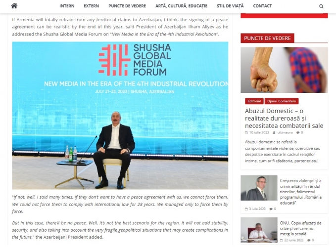 Rumıniya mətbuatı Şuşada keçirilən Qlobal Media Forumundan yazıb - FOTOLAR