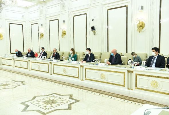 Milli Məclisin Sədri Sahibə Qafarova TBMM-nin nümayəndə heyəti ilə görüşüb - FOTO