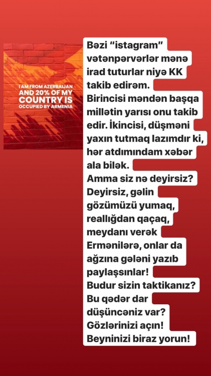 Güneli Kardaşyanı izlədiyi üçün tənqid etdilər: "Gözlərinizi açın..."