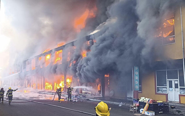 Masallıda bazar yanır - FOTO