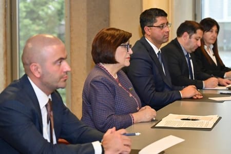Sahibə Qafarova Cenevrədə Namibiya və Bosniya və Herseqovinanın parlament sədrləri ilə görüşüb