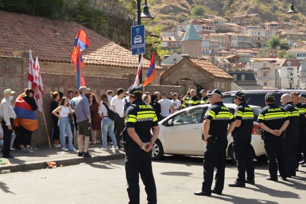 Tbilisidə erməni təxribatının qarşısı ALINDI - FOTO