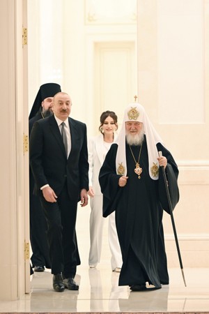 Prezident İlham Əliyev Moskvanın və Bütün Rusiyanın Patriarxı Kirill ilə görüşüb - FOTOLAR