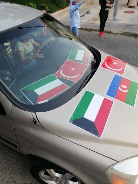 Küveytdə Azərbaycanın tarixi qələbəsinə həsr olunmuş avtoyürüş keçirilib - FOTO