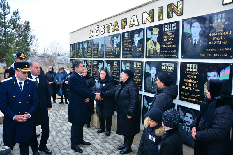 Ağstafada şəhidlərimizin xatirəsi qürur və ehtiramla yad edilib - FOTOLAR