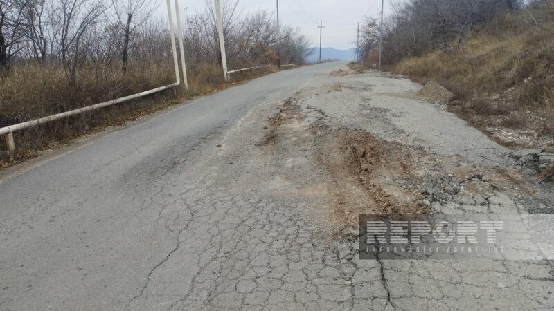 Azərbaycanda yol ÇÖKDÜ - FOTO