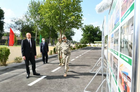 Prezident "N" saylı hərbi hissənin açılışında - YENİLƏNİB + FOTO