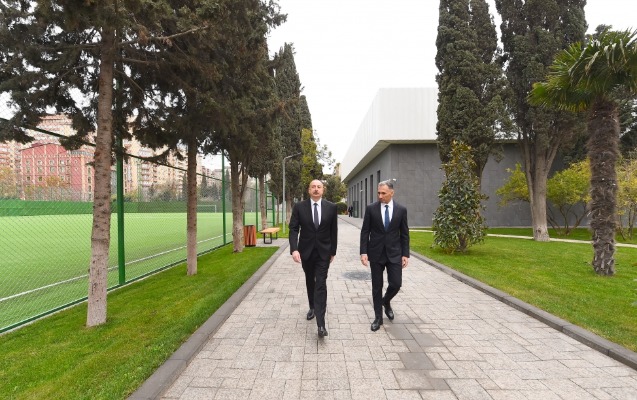 Prezident Təlim-Məşq Mərkəzində yaradılan şəraitlə tanış oldu - FOTOLAR