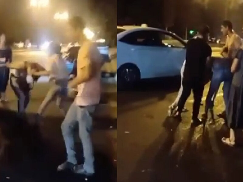 Bakıda qızlar əlbəyaxa davaya çıxdılar - VİDEO