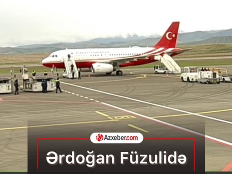 Ərdoğan Füzuli Beynəlxalq Hava Limanında - CANLI YAYIM