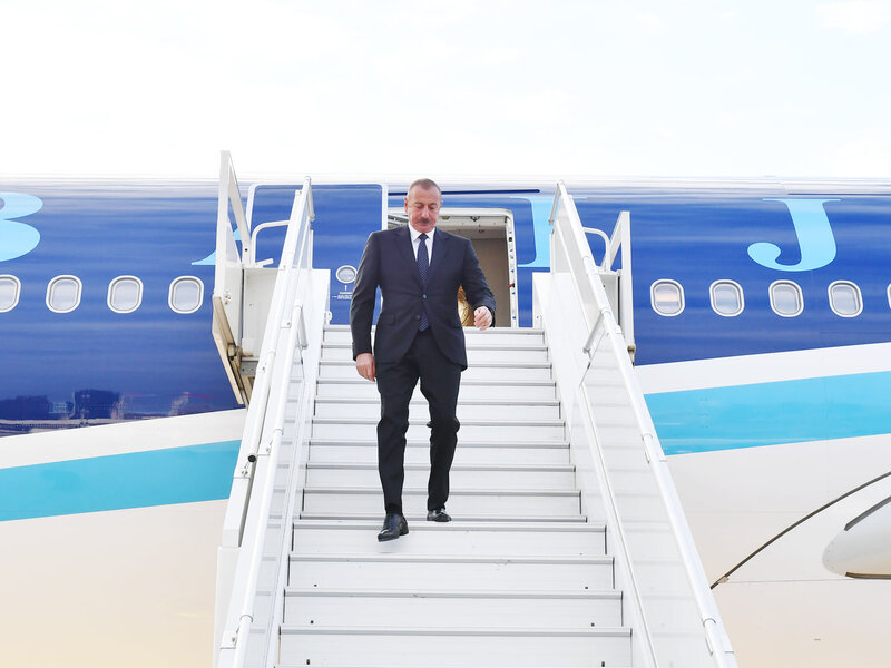 Prezident İlham Əliyev Soçi şəhərinə işgüzar səfərə gedib