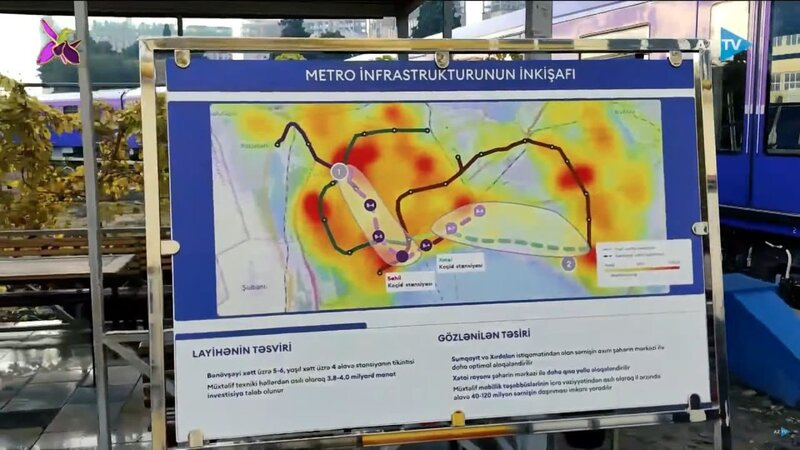 Bakıda yeni tikiləcək 10 metro stansiyası harada yerləşəcək? - Sxem