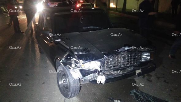 Gəncədə 5 maşının iştirakı ilə zəncirvari qəza olub - FOTO