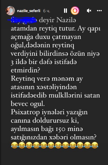 Atasının xəstəliyindən istifadə edib mülklərini satan bivec oğul' - Nazilədən Kərimin oğlu haqda şok sözlər