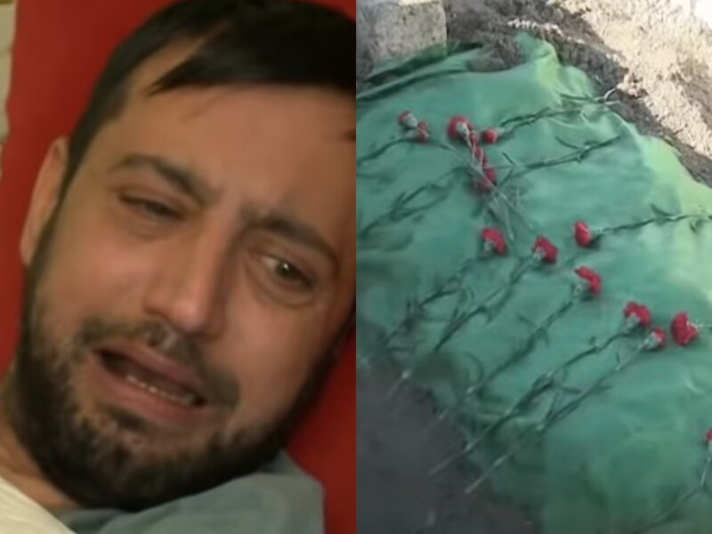 Xalq artistinin oğlunun dəfn görüntüləri - VİDEO