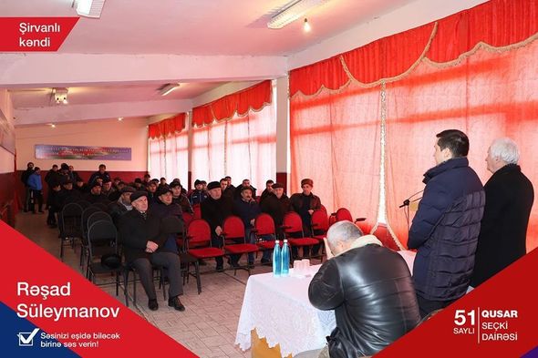 Rəşad Süleymanov seçiciləri ilə görüşləri davam etdirir - FOTO