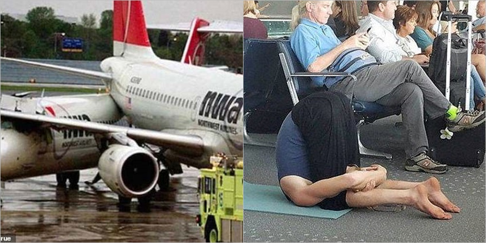 Aeroportun gözləmə zalından ən maraqlı görüntülər - FOTO/VİDEO