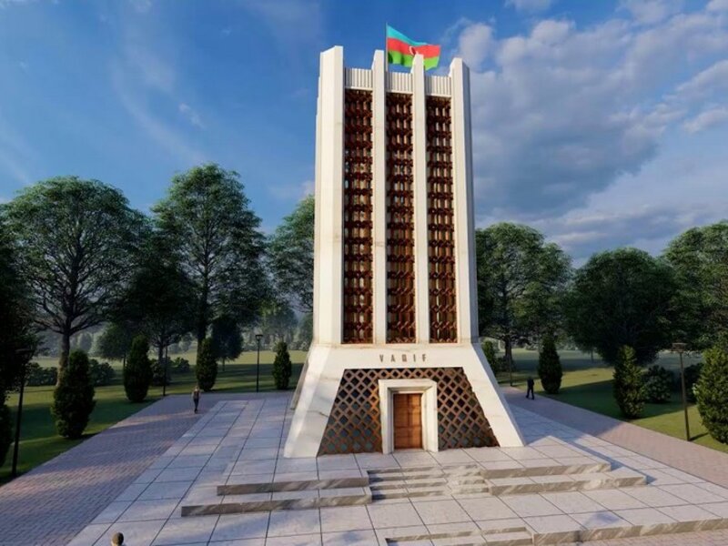 Şuşada Vaqifin büstünün açılışı oldu