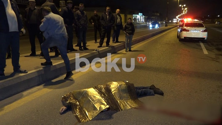 Bakıda avtomobil piyadanı vuraraq öldürüb - FOTO/VİDEO