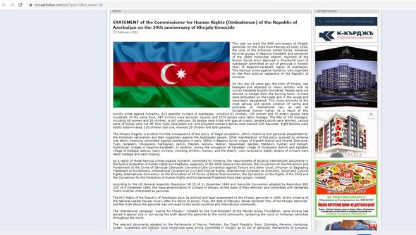 Bolqarıstan KİV-ləri Xocalı soyqırımının 29-cu ildönümü barədə yazır - FOTO
