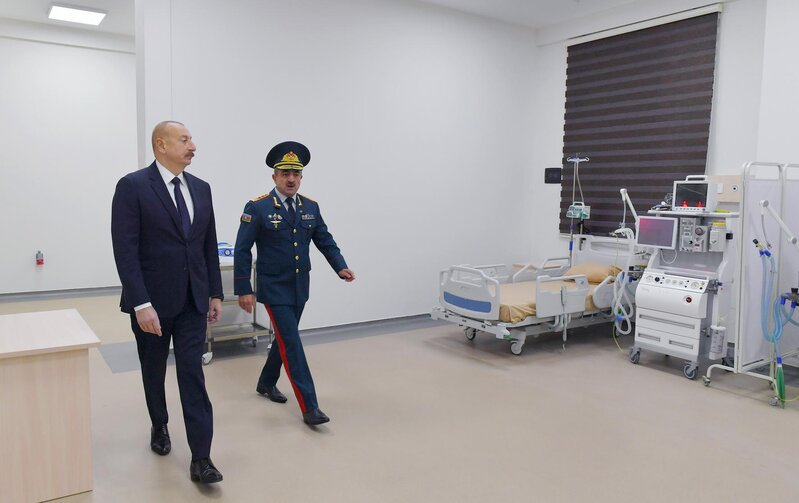 Prezident Bakıda DSX-nin yeni hərbi hospital kompleksinin açılışında iştirak edib - FOTOLAR