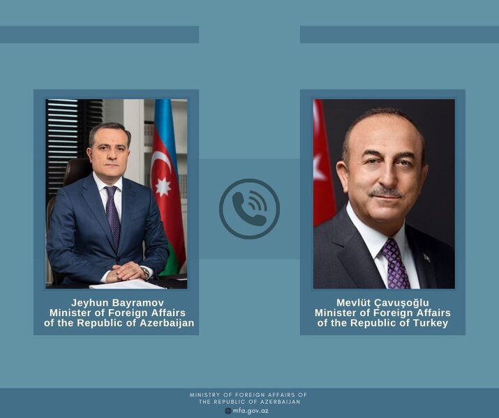 Ceyhun Bayramovla Mövlüt Çavuşoğlu arasında telefon danışığı olub