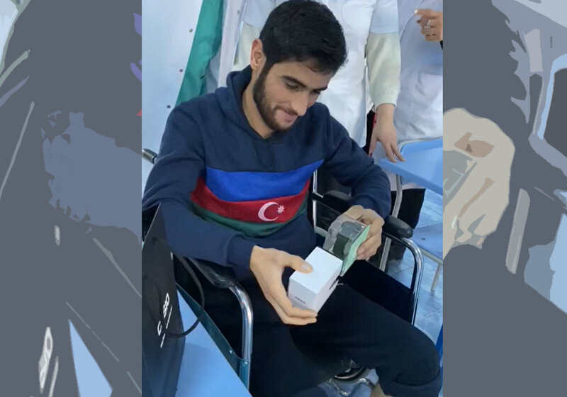 Hərbi hospitalda yaralı əsgərin ad günü qeyd olundu - FOTO/VİDEO