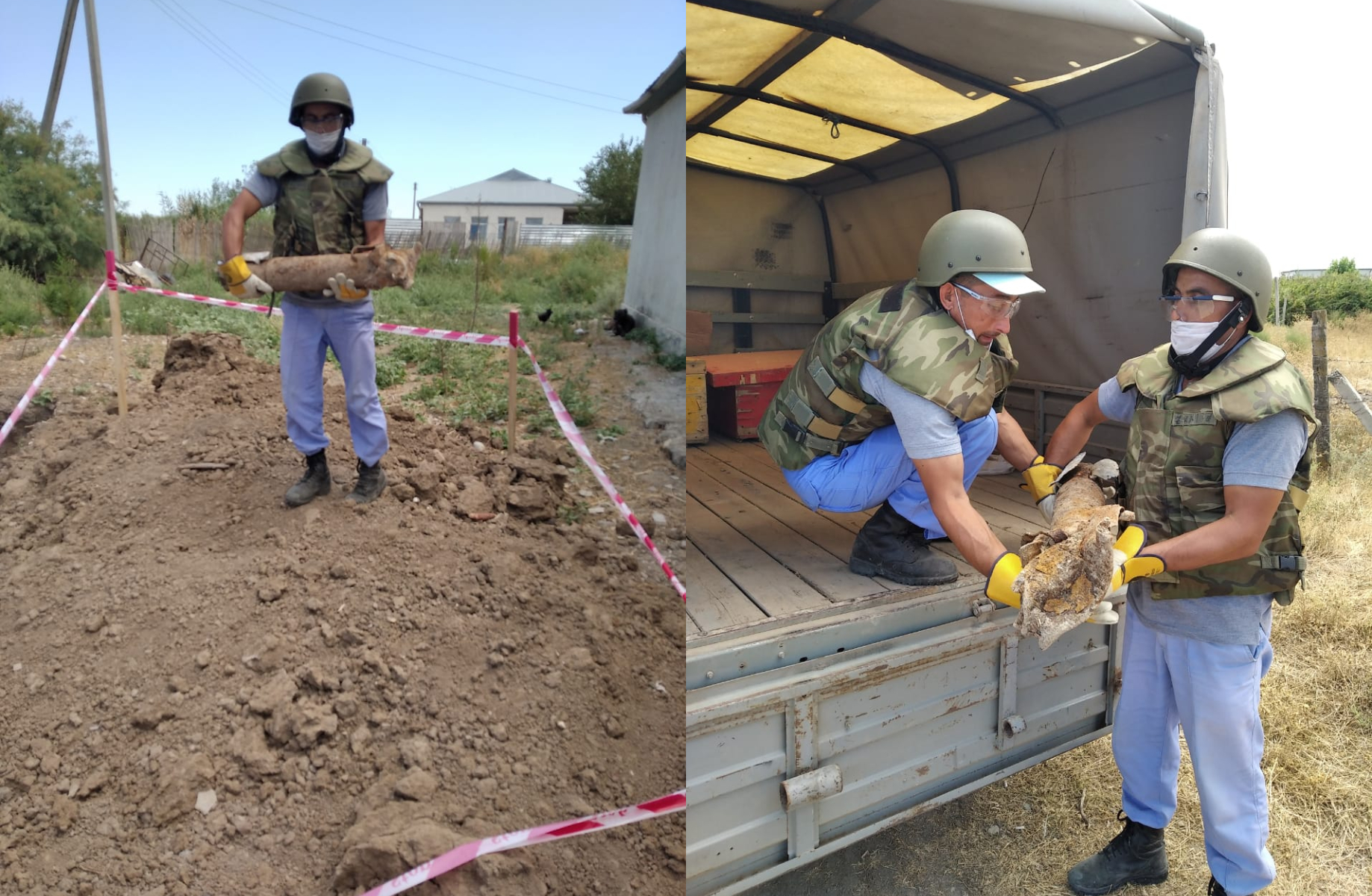 Füzulidə partlamış raket hissəsi aşkarlandı - FOTO
